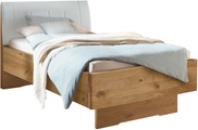 WIEMANN Holzbett »Cardiff, Bettgestell, Bettrahmen, teilmassiv, mit Polsterkopfteil« Belastbarkeit 110/220 Kg, 4-fache höhenverstellbar, MADE IN GERMANY, Fussteil aus Massivholz, verschiedene Grössen