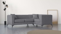 Places of Style Ecksofa »MATTHEW B/T/H: 240/167/74 cm«, L-Form, Steppung im Rücken, incl. Zierkissen, lose Sitzkissen