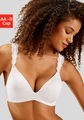 LASCANA Push-up-BH, ohne Bügel mit wunderschönen Spitzenträgern, Basic Dessous