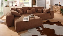 Home affaire Ecksofa »Riveo Luxus«, mit besonders hochwertiger Polsterung für bis zu 140 kg pro Sitzfläche, auch mit Cord-Bezug