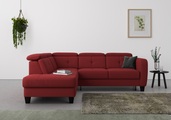 sit&more Ecksofa »Bellucci«, inklusive Kopfteilverstellung und Federkern, wahlweise mit Bettfunktion und Bettkasten