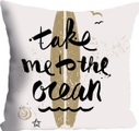 queence Dekokissen »Take me to the ocean«, (1 St.), mit Surfbrett und Schriftzug