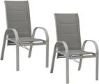 MERXX Gartensessel »Amalfi Deluxe Gasdruckfeder«, 2er Set, Alu/Textil, verstellbar