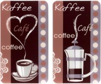 2er-Set Herdabdeckplatten ´Kaffeeduft´ Wenko Kaffeeduft