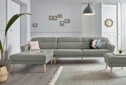 andas Ecksofa »Bille«, mit Naht im Rückenkissen und Beinen aus Eichenholz, Design by Morten Georgsen