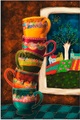 Artland Wandbild »Fröhliche Kaffeetassen«