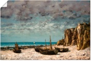 Artland Wandbild »Boote am Strand von Etretat. Um 1872/75«, Bilder von Booten & Schiffen, (1 St.), in vielen Grössen & Produktarten - Alubild, Leinwandbild, Poster, Wandaufkleber
