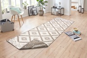 NORTHRUGS Läufer »Malibu«, rechteckig, 5 mm Höhe, In-und Outdoor geeignet, Wohnzimmer, Balkon, Terrasse, Garten, Robust, Pflegeleicht, Flachgewebe, Wendbar