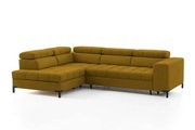 exxpo - sofa fashion Ecksofa, Steppung im Sitzbereich, Wahlweise mit Bettfunktion und Bettkasten, inklusive 5 verstellbaren Kopfstützen
