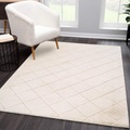 Carpet City Hochflor-Teppich »Moment«, rechteckig, 31 mm Höhe, Modern Einfarbig, 3D-Raute-Optik, Wohnzimmer