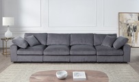 RAUM.ID 4-Sitzer »Bennid, XXL-Modulsofa mit vielen individuellen Stellmöglichkeiten« inklusive 2 grossen & 2 kleinen Zierkissen im flauschigen Cord