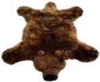 Paco Home Fellteppich »Australisches Lammfell - Braunbär«, tierfellförmig, 45 mm Höhe, Kinderteppich, echtes Lammfell, Kinderzimmer