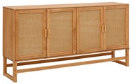 HOME AFFAIRE, Home affaire Sideboard »Jolene«, mit Rattangeflecht auf den Türfronten, aus Massivholz, in zwei unterschiedlichen Farbvarianten