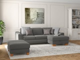 sit&more Ecksofa »Durness«, mit Federkern und hochwertigen Massivholzfüssen, wahlweise mit Kopfteilverstellung, Bettfunktion und Bettkasten oder mit Bettfunktion und Bettkasten