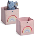 Zeller Present, Zeller Present Organizer »Rosy Rainbow«, (Set, 2 St.), Aufbewahrungsbox, flach klappbar, Vlies