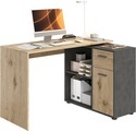 FMD, FMD Eckschreibtisch »AUGSBURG«, Schreibtisch / Sideboard mit Stauraum, drehbar, Breite 117/148 cm