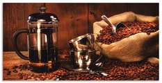 Artland Wandbild »Sack Kaffeebohnen mit Presse«
