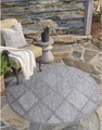 Carpet City Teppich »Santorini«, rund, 5 mm Höhe, 3D-Effekt, für Wohnzimmer, Flur, Küche, Wintergarten, Balkon, Wetterfest & UV-beständig