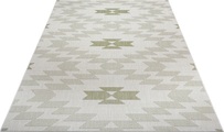 White Label - Teppich In-& Outdoor - 80 x 150 cm; - Creme, Grün