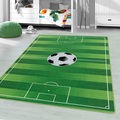 Ayyildiz Teppiche, Ayyildiz Teppiche Kinderteppich »PLAY 2911«, rechteckig, robuster Kurzflor, Fussball, Rasen,Kinderzimmer