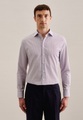 Business Hemd Slim Fit Langarm Druck Herren Rot Bunt 37