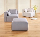 Guido Maria Kretschmer Home&Living Hocker »Comfine«, Modul-Hocker zur indiviuellen Zusammenstellung eines perfekten Sofas, in 3 Bezugsvarianten und vielen Farben