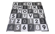 knorr® toys Puzzlematte - Alphabet + Zahlen grau-weiß