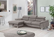 COTTA Ecksofa »Komaris«, mit Kopf- bzw. Rückenverstellung, wahlweise mit Bettfunktion, Bettkasten und RGB-LED-Beleuchtung