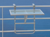 MERXX Balkonhängetisch Stahl/Glas, klappbar