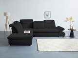 COTTA Ecksofa »Holiday L-Form«, Sitztiefenverstellung, wahlweise mit Bettfunktion inkl. Bettkasten
