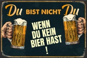 queence Metallbild »Bier Spruch Stahlschild Blechschild«, (1 St.), 20x30x0,2cm - mit 4 Lochbohrung