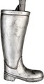 Casablanca by Gilde, Casablanca by Gilde Schirmständer »Regenschirmständer Stiefel, silberfarben«, für Regenschirme, Höhe 45 cm, Gummistiefel-Form, aus Keramik