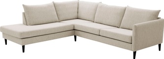 ATLANTIC home collection Ecksofa »Rekvik«, mit Wellenunterfederung, mit Massivholzfüssen