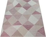 Paco Home Teppich »Kortrijk 743«, rechteckig, 5 mm Höhe, Flachgewebe, modernes Design, Pastell-Farben, In- und Outdoor geeignet, Wohnzimmer