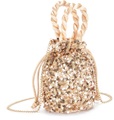Vivance Handtasche »Minibag«, Beuteltasche, Partytasche mit Glitzer, Schultertasche, Minibag, VEGAN