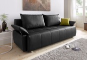 COLLECTION AB Schlafsofa, mit Federkern, Bettfunktion und Bettkasten, inklusive 2 Rücken- und 1 Zierkissen, frei im Raum stellbar