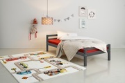 Lüttenhütt Kinderbett »Alpi«, Einzelbett aus schönem massivem Kiefernholz, inklusive Lattenrost, in verschiedenen Farbvarianten enthältlich, Liefefläche 90x200 cm