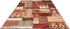MorgenLand, morgenland Teppich »Patchwork - 300 x 200 cm - mehrfarbig«, rechteckig, 7 mm Höhe, Wohnzimmer, Einzelstück
