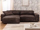 GOODproduct Ecksofa »KINLEE Design-Sofa mit Recamiere rechts/links, Masse B/T/H 251/144/70cm« L-Form mit Wellenunterfederung, ohne Bettfunktion, modern und beguem