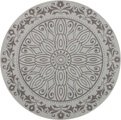 Home affaire Teppich »Hugh«, rund, 8 mm Höhe, Runder Kurzflor, Mandala Design, Zwei-Farben Kombination, Wohnzimmer, Schlafzimmer, Arbeitszimmer, Robust, Pflegeleicht