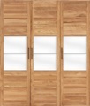 Premium collection by Home affaire Drehtürenschrank »Chamara«, aus massivem Eichenholz, in unterschiedlichen Schrankbreiten erhältlich, Höhe 218 cm