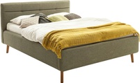 Bett LOTTE 160x200cm furniert / stoff grün