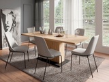 Homexperts Essgruppe »Aiko«, (Set, 5 tlg., Esstisch mit 4 Stühlen), Tisch mit Auszugsfunktion, Breite 160-200 cm
