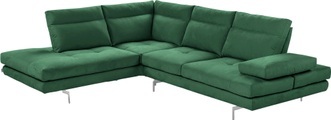 CALIA ITALIA Ecksofa »Toby Wing«, Sitztiefenverstellung, Eckelement mit Funktion, Füsse in Chrom glänzend