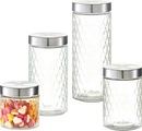 Zeller Present, Zeller Present Vorratsglas »Raute«, (Set, 4 tlg.)