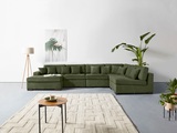 Guido Maria Kretschmer Home&Living Wohnlandschaft »Skara«, (5 St.), Lounge-Sofa mit Federkern-Polsterung, in vielen Bezugsvarianten, auch recycelt