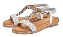 Vivance Sandale, Sandalette, Sommerschuh mit geflochtenen Riemchen und weichem Fussbett