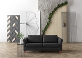 machalke® 2,5-Sitzer »amadeo«, Ledersofa mit geschwungenen Armlehnen, Breite 180 cm