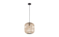 Hängeleuchte Bordesley mit Holzschirm 35 cm