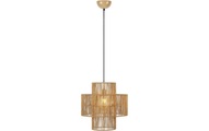 Hängelampe Soga, Stecker, natur, Jute, Ø 40 cm